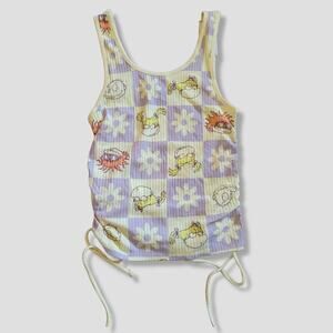 Nickelodeon women's yellow Rugrats ruched tank top